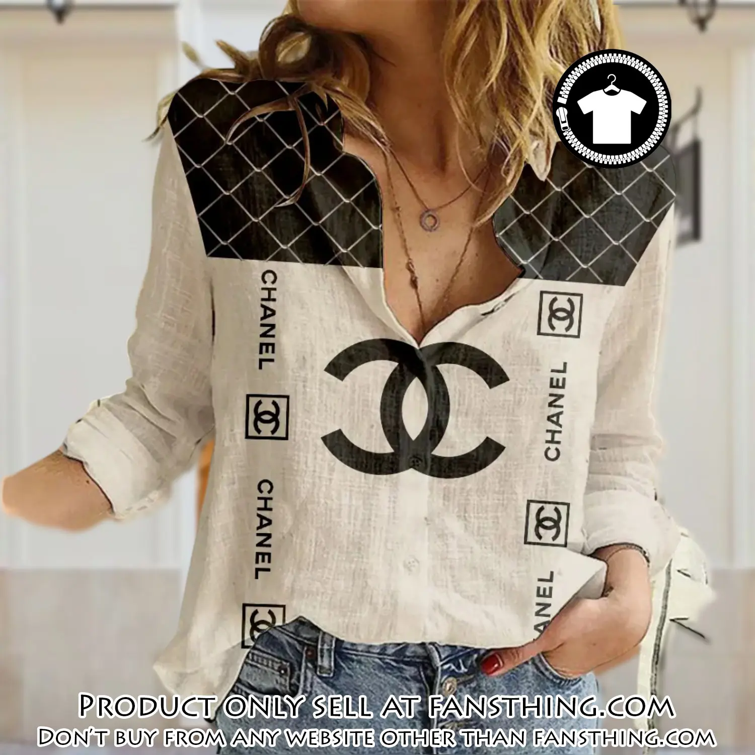 Chanel luxury women casual shirt linen shirt wcs1022 fst0250951